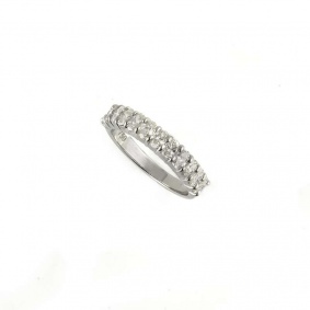18k White Gold Oval Cut Diamond Half Eternity Ring 1.19ct H/VS1 18k White Gold Oval Cut Diamond Half Eternity Ring 1.19ct H/VS1